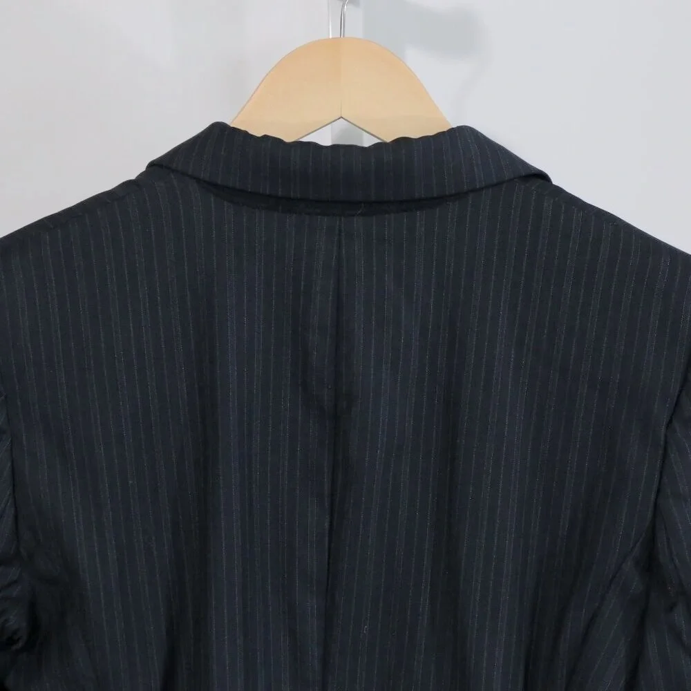 Loro Piana Women's Dark Navy Pinstripe Wool Blazer